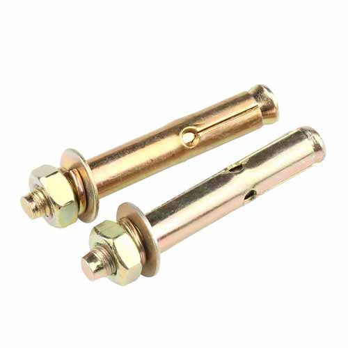 Yellow Zinc Plated Grade 2 Industry Fastening Expansion Bolts Metric Carbon Steel Sleeve Anchors Bolts